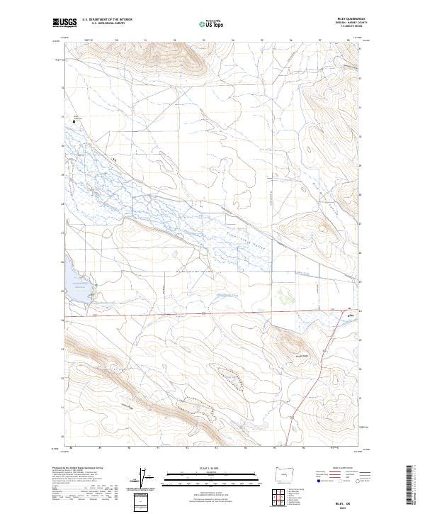 US Topo 7.5-minute map for Riley OR