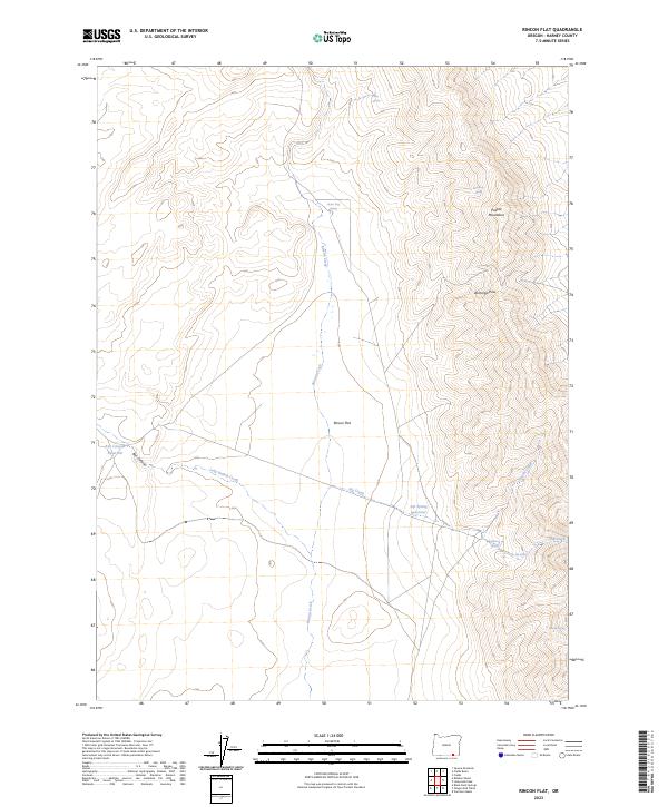US Topo 7.5-minute map for Rincon Flat OR