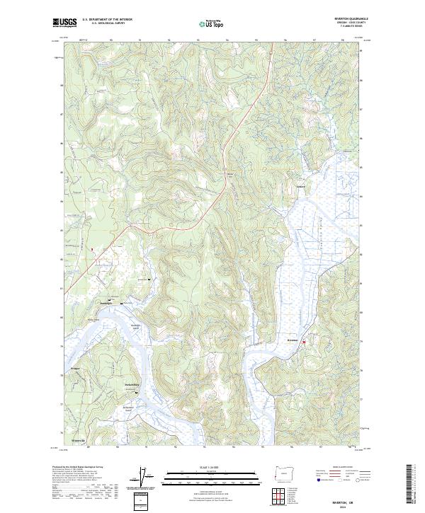 US Topo 7.5-minute map for Riverton OR