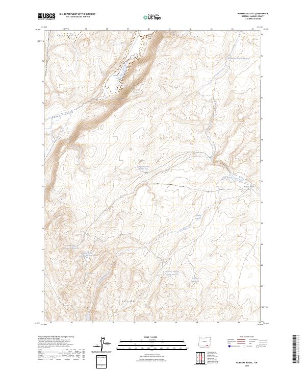 US Topo 7.5-minute map for Robbers Roost OR