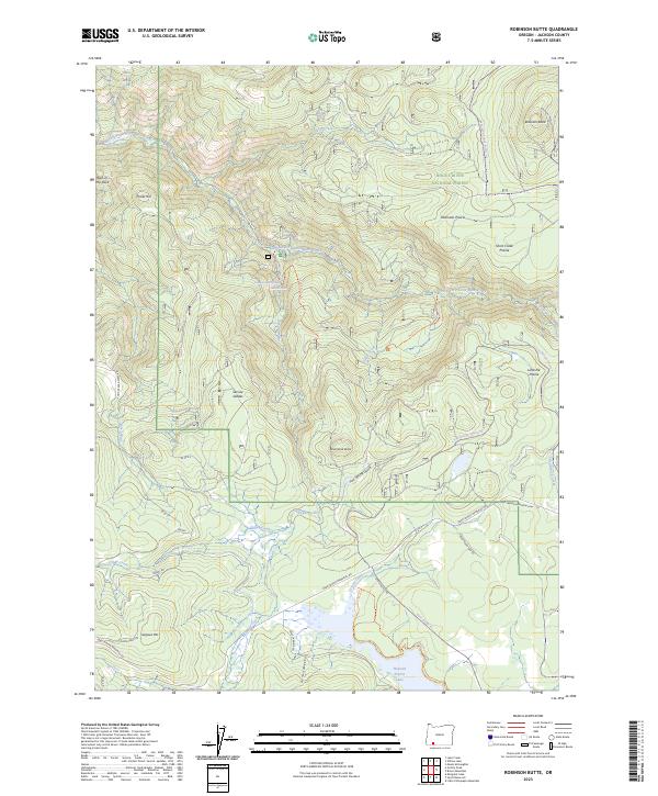 US Topo 7.5-minute map for Robinson Butte OR