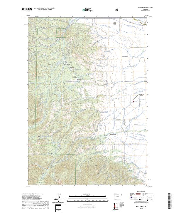 US Topo 7.5-minute map for Rock Creek OR