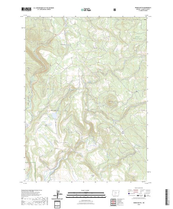 US Topo 7.5-minute map for Rodeo Butte OR