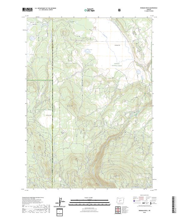 US Topo 7.5-minute map for Rodman Rock OR