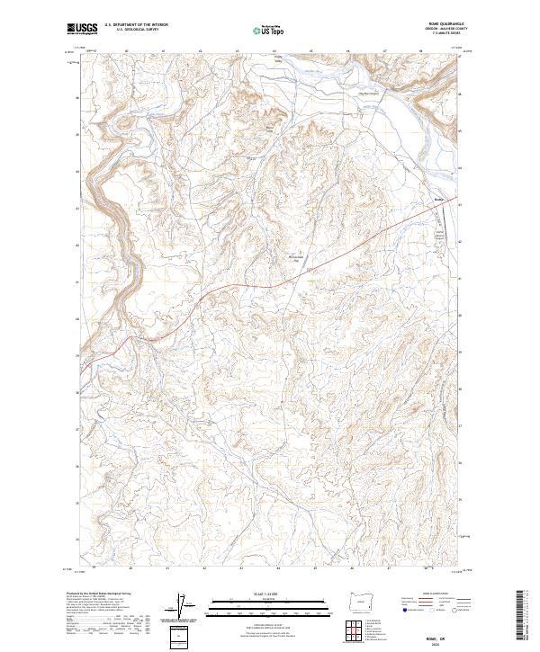 US Topo 7.5-minute map for Rome OR