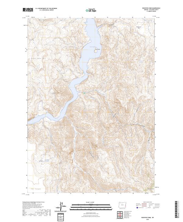 US Topo 7.5-minute map for Rooster Comb OR