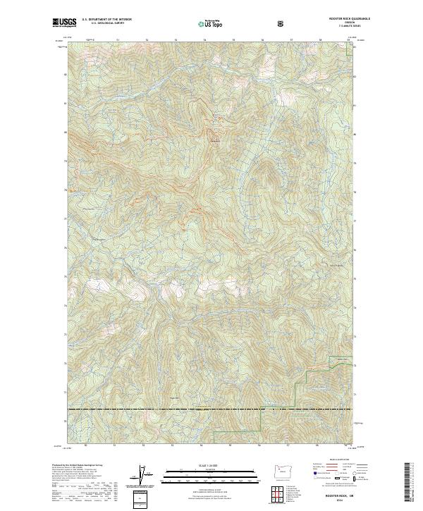 US Topo 7.5-minute map for Rooster Rock OR