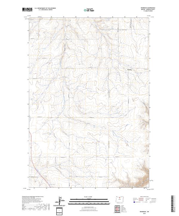 US Topo 7.5-minute map for Rosebush OR