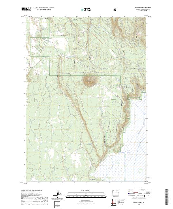 US Topo 7.5-minute map for Round Butte OR