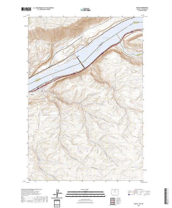 US Topo 7.5-minute map for Rufus ORWA