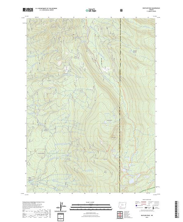 US Topo 7.5-minute map for Rustler Peak OR