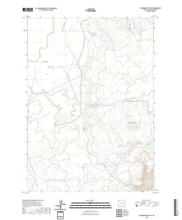 US Topo 7.5-minute map for Sacramento Butte OR
