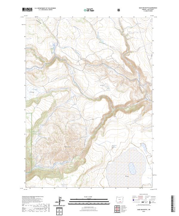 US Topo 7.5-minute map for Sage Hen Butte OR