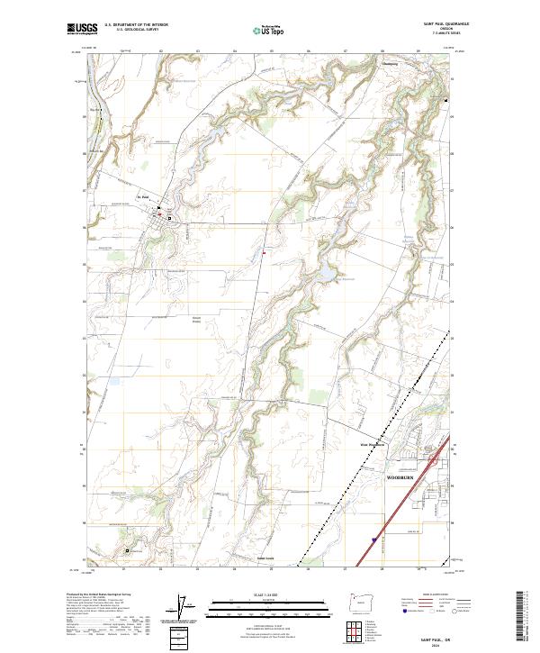 US Topo 7.5-minute map for Saint Paul OR