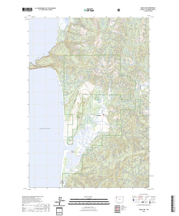 US Topo 7.5-minute map for Sand Lake OR