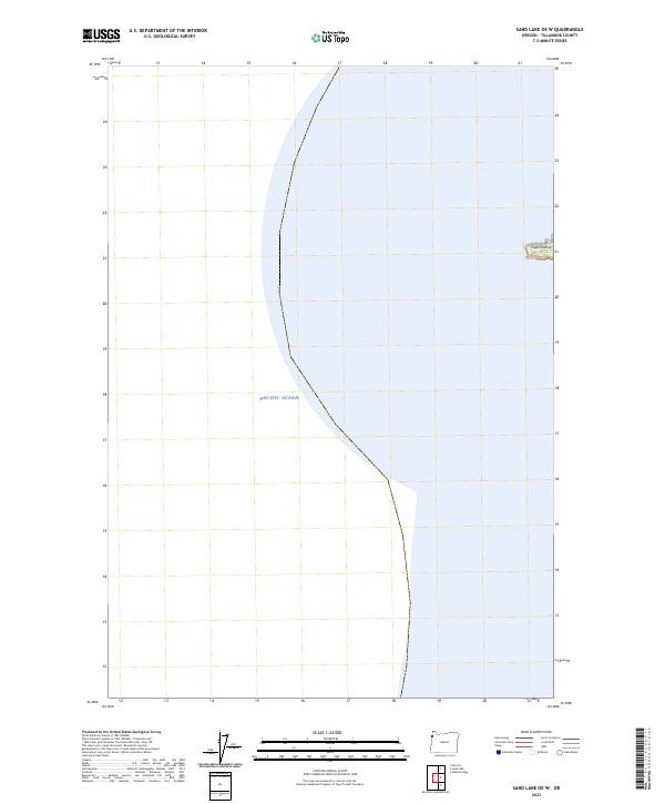 US Topo 7.5-minute map for Sand Lake OE W OR
