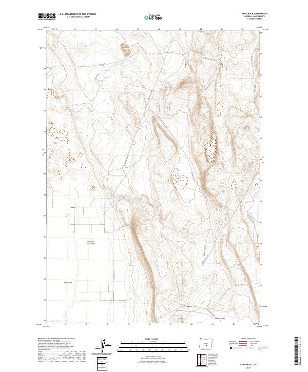 US Topo 7.5-minute map for Sand Rock OR