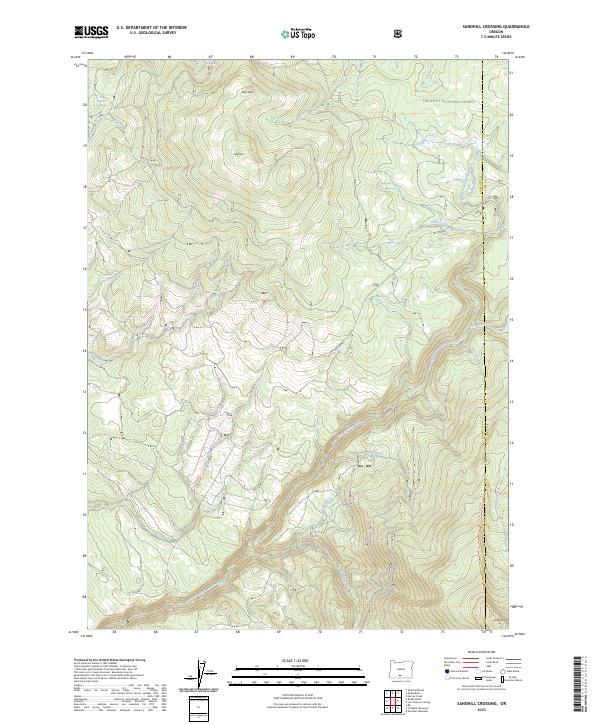US Topo 7.5-minute map for Sandhill Crossing OR