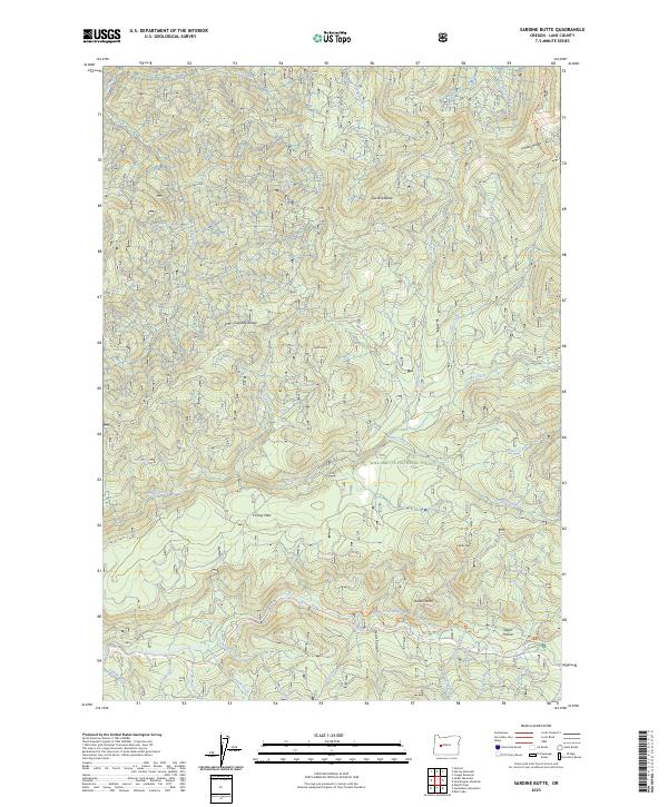 US Topo 7.5-minute map for Sardine Butte OR