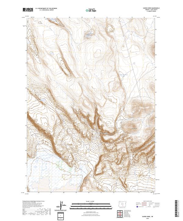 US Topo 7.5-minute map for Sawed Horn OR