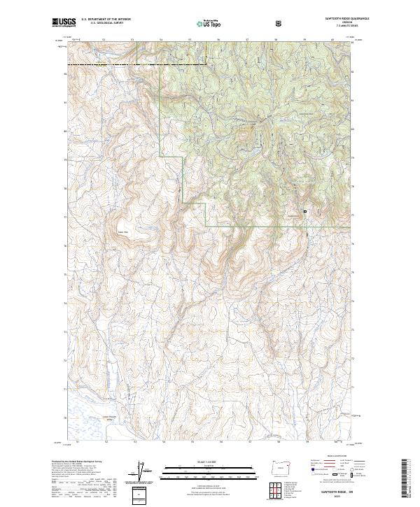 US Topo 7.5-minute map for Sawtooth Ridge OR