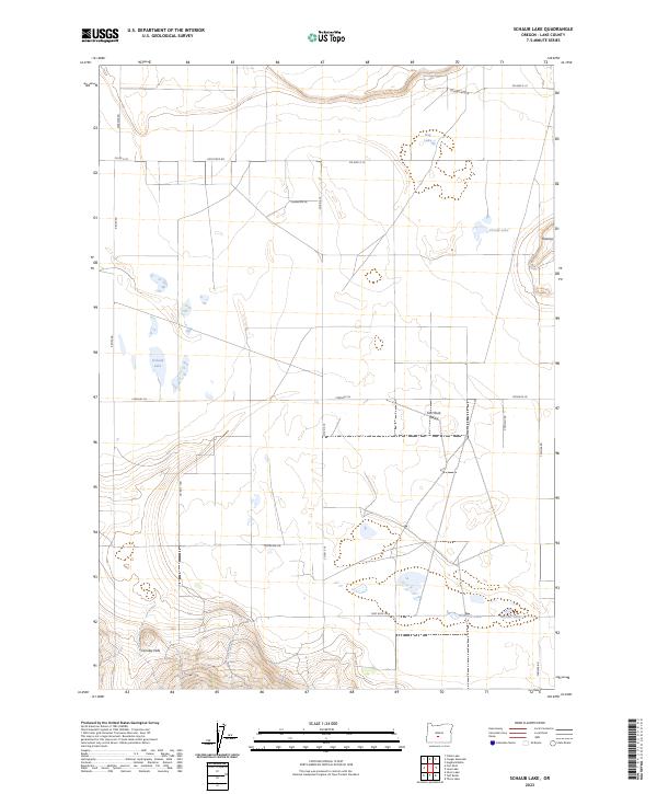 US Topo 7.5-minute map for Schaub Lake OR