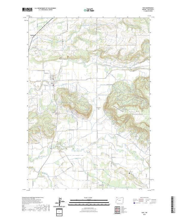 US Topo 7.5-minute map for Scio OR