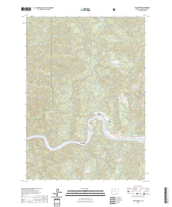 US Topo 7.5-minute map for Scottsburg OR