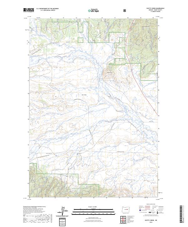 US Topo 7.5-minute map for Scotty Creek OR
