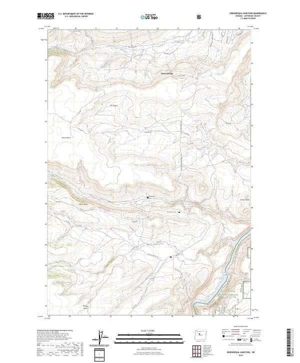 US Topo 7.5-minute map for Seekseequa Junction OR