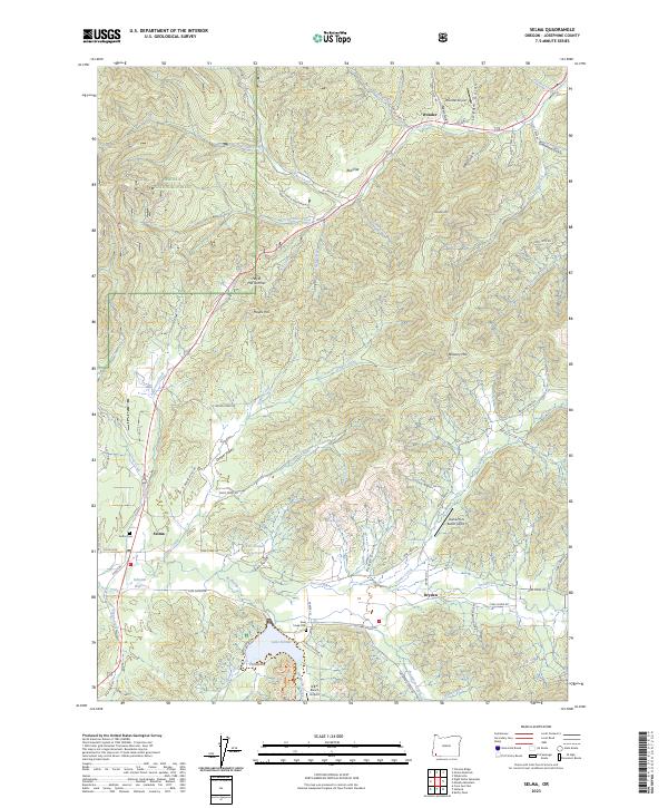 US Topo 7.5-minute map for Selma OR