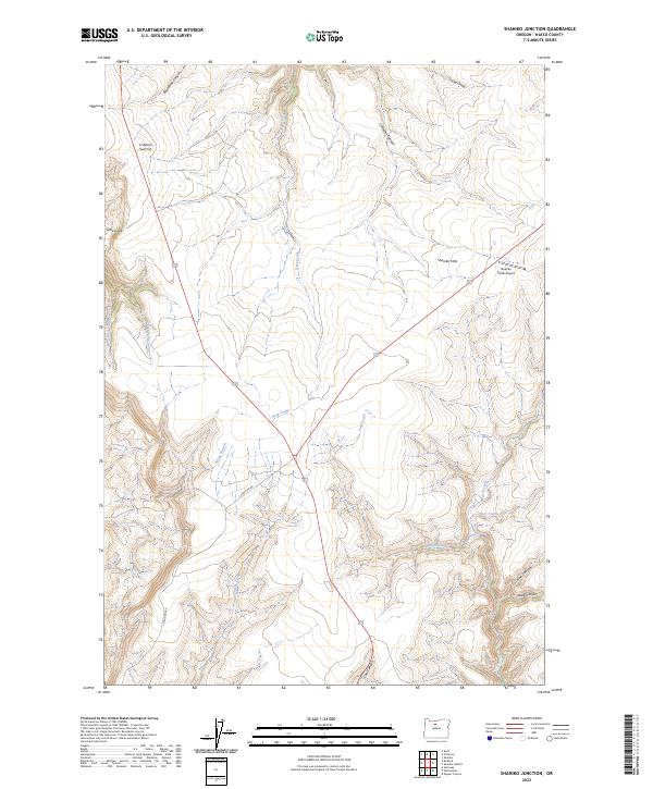 US Topo 7.5-minute map for Shaniko Junction OR