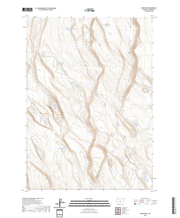 US Topo 7.5-minute map for Sheep Rock OR