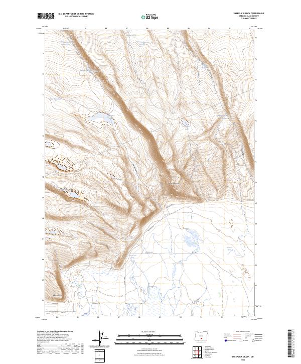 US Topo 7.5-minute map for Sheeplick Draw OR