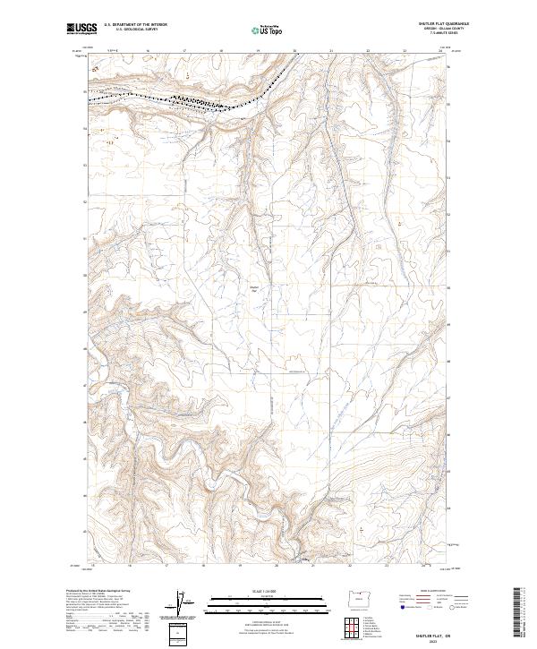 US Topo 7.5-minute map for Shutler Flat OR