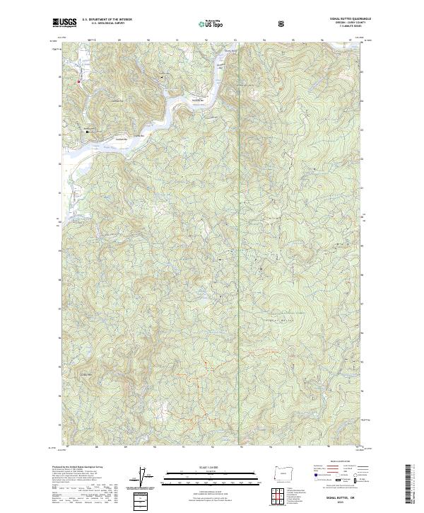 US Topo 7.5-minute map for Signal Buttes OR