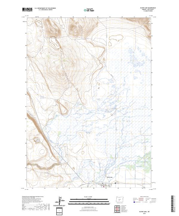 US Topo 7.5-minute map for Silver Lake OR