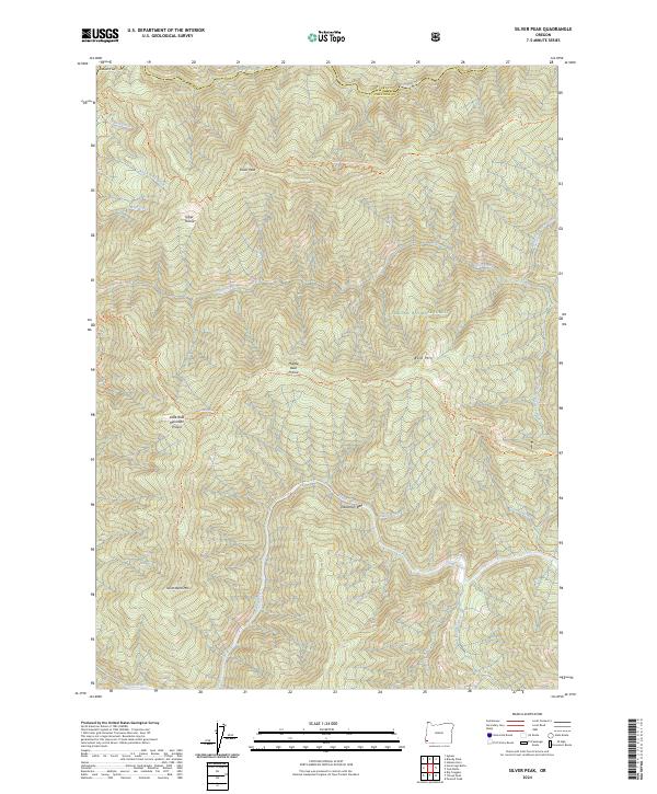 US Topo 7.5-minute map for Silver Peak OR