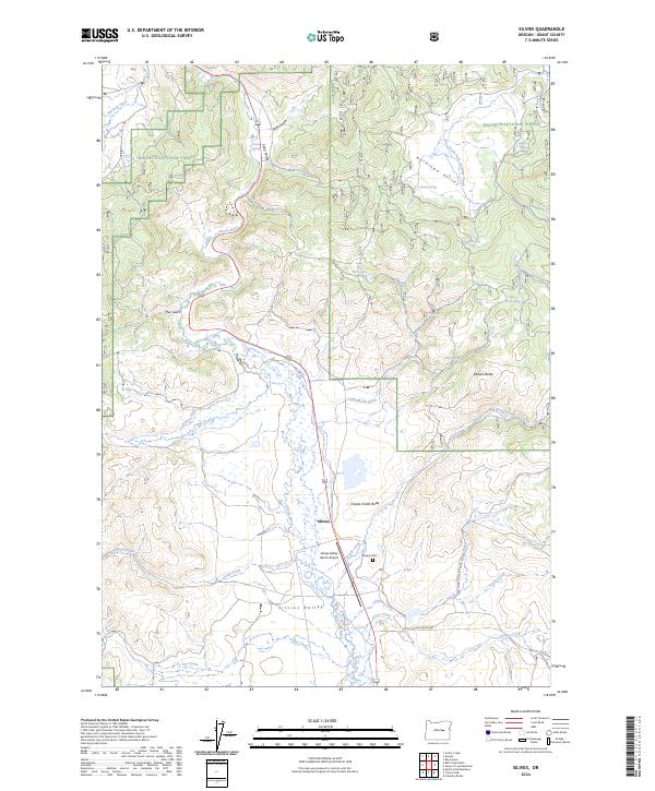 US Topo 7.5-minute map for Silvies OR