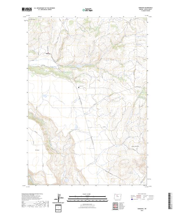 US Topo 7.5-minute map for Simnasho OR