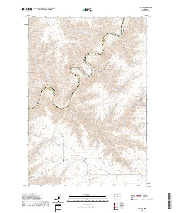 US Topo 7.5-minute map for Sinamox OR