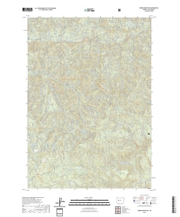US Topo 7.5-minute map for Sinker Mountain OR