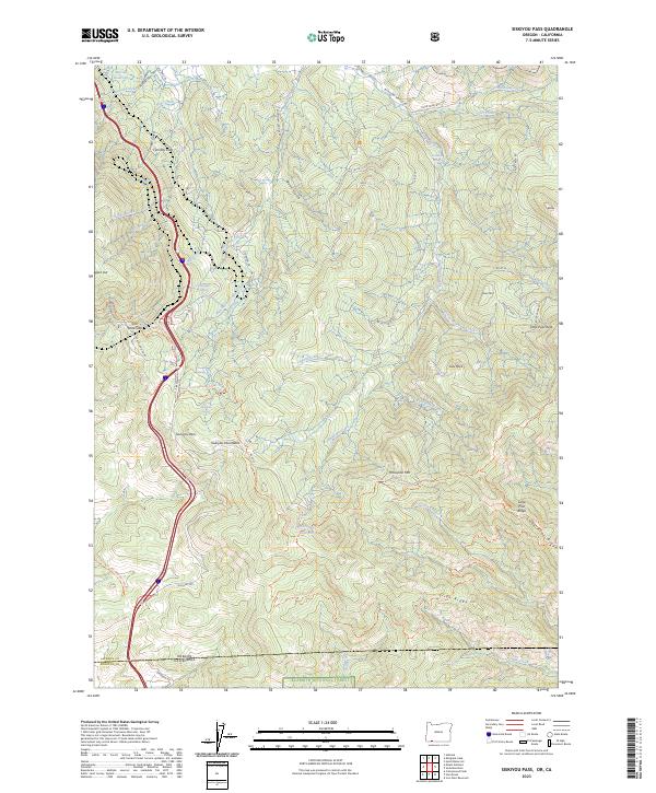 US Topo 7.5-minute map for Siskiyou Pass ORCA