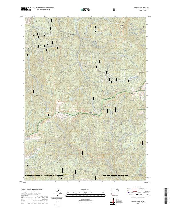 US Topo 7.5-minute map for Siskiyou Peak ORCA
