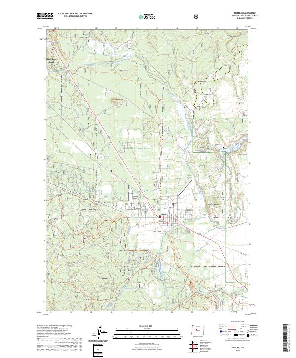 US Topo 7.5-minute map for Sisters OR