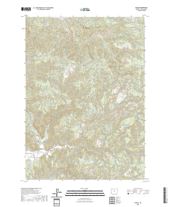 US Topo 7.5-minute map for Sitkum OR