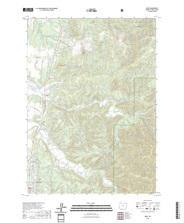 US Topo 7.5-minute map for Sixes OR