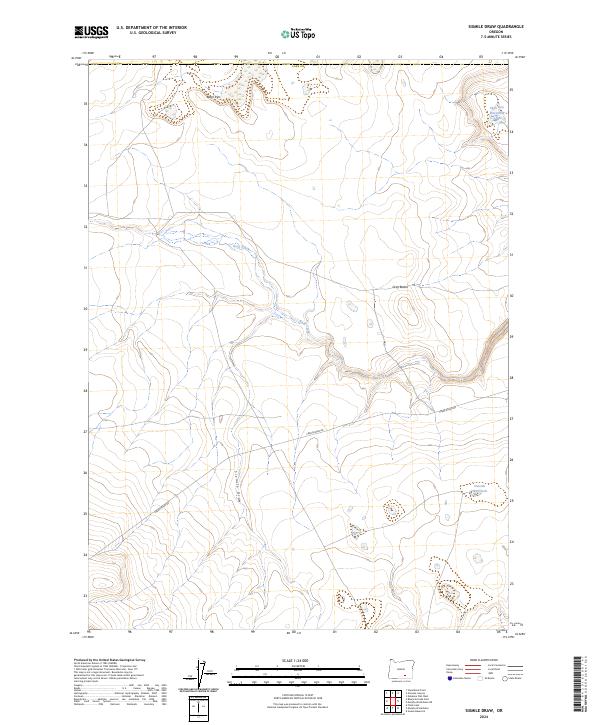 US Topo 7.5-minute map for Sixmile Draw OR