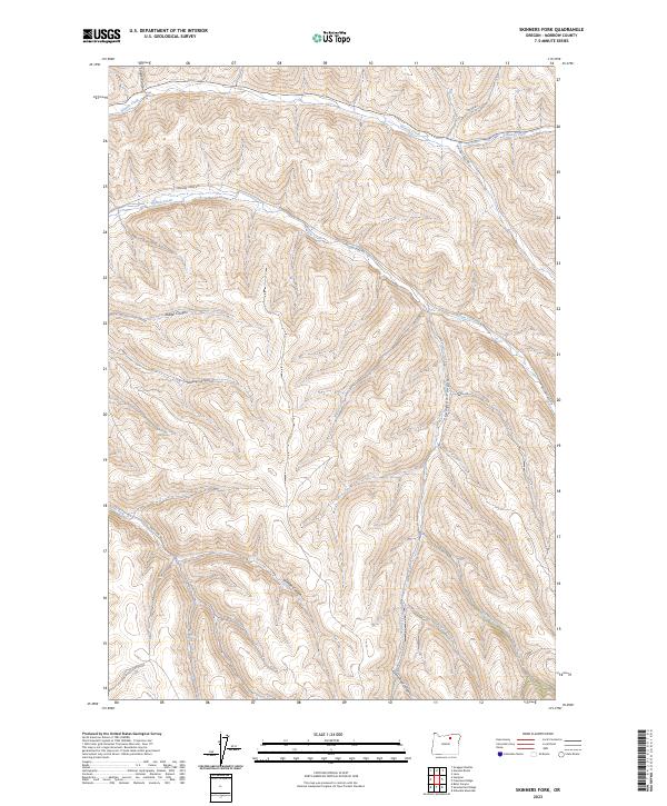 US Topo 7.5-minute map for Skinners Fork OR