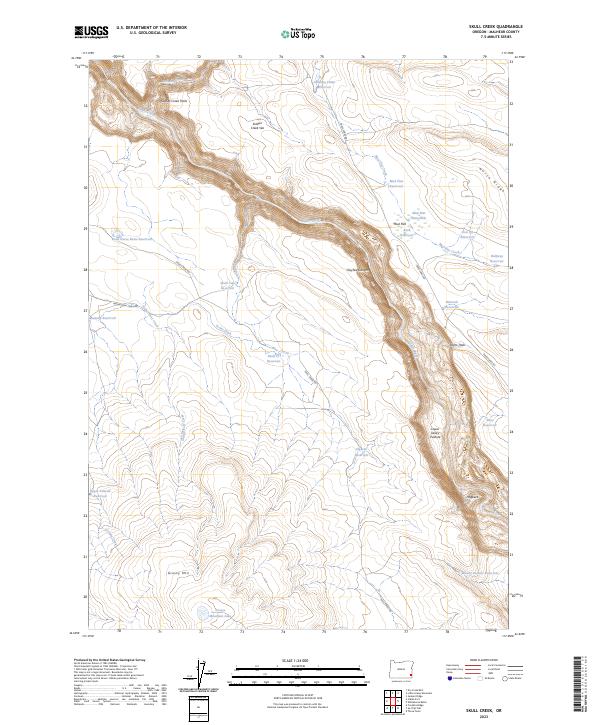 US Topo 7.5-minute map for Skull Creek OR